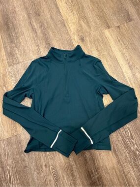 lululemon athletica Long Sleeve Half-Zip Top - Deep Teal
